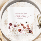 Fall Wildflowers Baby Shower Napkins Serviette