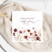 Fall Wildflowers Baby Shower Napkins Serviette