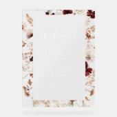 Fall Wildflowers Floral Wedding Acrylschild (Vorderseite)