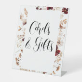Fall Wildflowers Floral Wedding Sockelschild (Vorderseite)