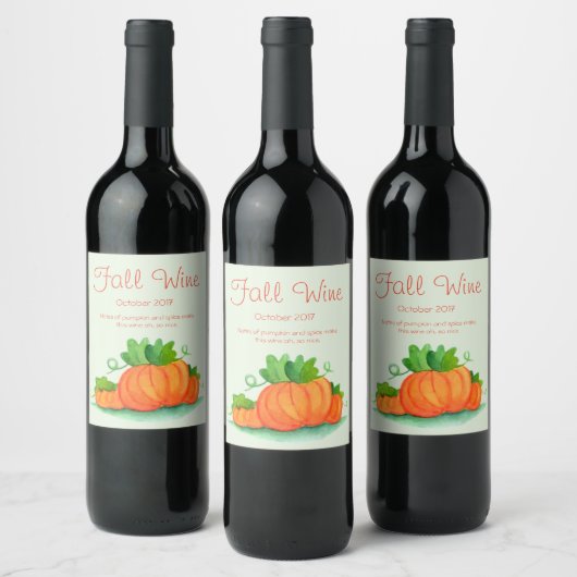 Fall Wine Label Weinetikett (Flaschen)