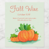 Fall Wine Label Weinetikett (Einzelnes Label)
