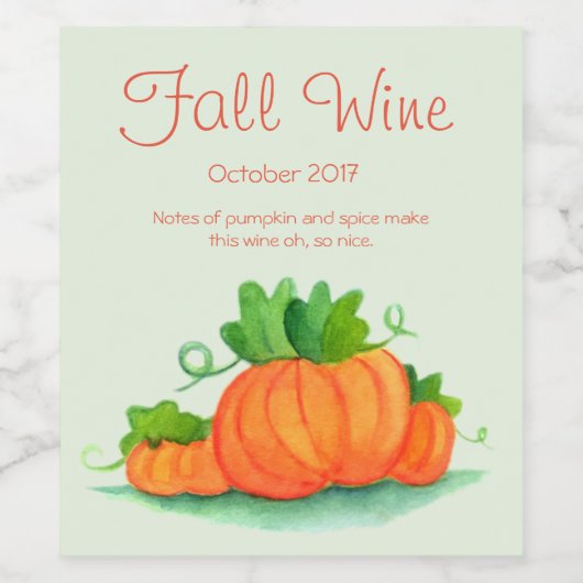 Fall Wine Label Weinetikett (Einzelnes Label)