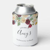 Fall Winter Floral Boho Junggeselinnen-Abschied Co Dosenkühler (Kanne Vorderseite)