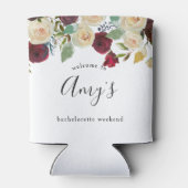 Fall Winter Floral Boho Junggeselinnen-Abschied Co Dosenkühler (Rückseite)