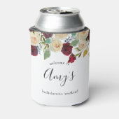 Fall Winter Floral Boho Junggeselinnen-Abschied Co Dosenkühler (Kanne Rückseite)