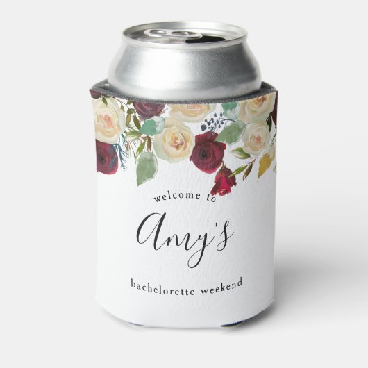 Fall Winter Floral Boho Junggeselinnen-Abschied Co Dosenkühler (Kanne Rückseite)