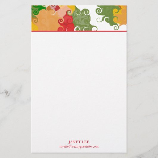 Fall Wirbel Briefpapier (Vorderseite)