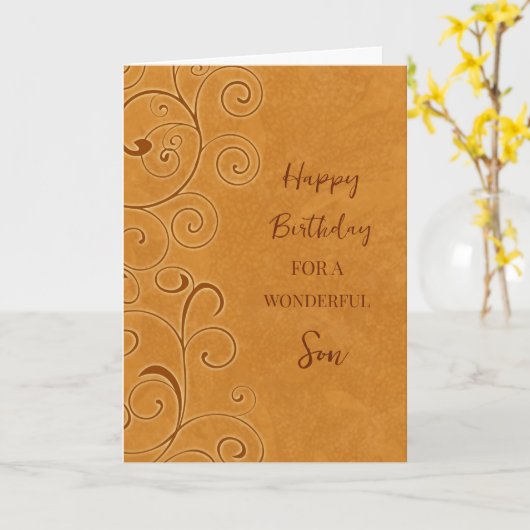 Fall Wirbel Son Birthday Karte (Gelbe Blume)