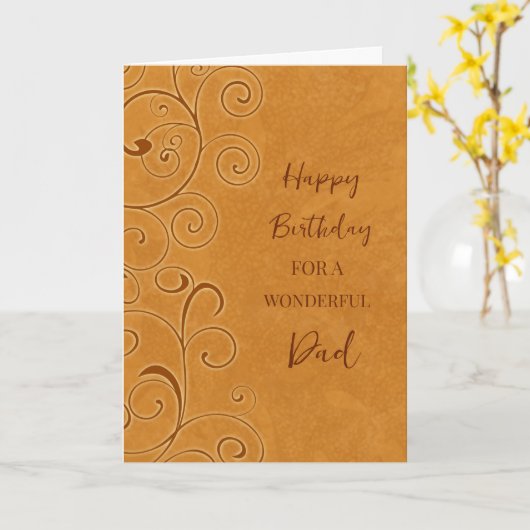 Fall Wirbel Vater Geburtstag Karte (Gelbe Blume)