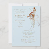 Fall Wispy Boho Sky Blue Beide Eltern II Einladung (Vorderseite)