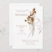 Fall Wispy Boho White zusammen mit Hochzeit Einladung (Vorne/Hinten)