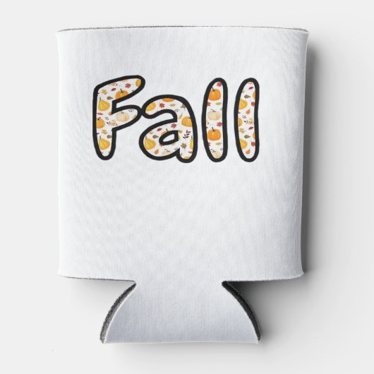 Fall with Pumpkin Background Autumn Season Printab Dosenkühler (Vorderseite)