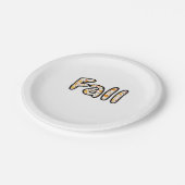 Fall with Pumpkin Background Autumn Season Printab Pappteller (Schrägansicht)