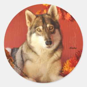 Fall Wolf Sticker