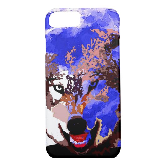 Fall Wolf & Vollmond iPhone 7 Case-Mate iPhone Hülle (Rückseite)