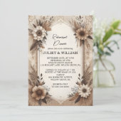 Fall Wood Paperie Gerecycelt Paper Probe Dinner Einladung (Stehend Vorderseite)