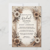 Fall Wood Paperie Gerecycelt Papier Brautparty Einladung (Vorderseite)