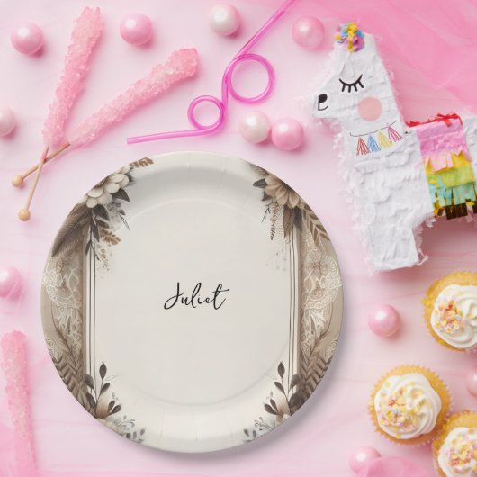 Fall Wood Paperie Gerecycelt Papier Brautparty Pappteller (Party)