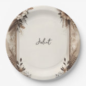 Fall Wood Paperie Gerecycelt Papier Brautparty Pappteller (Vorderseite)