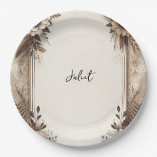 Fall Wood Paperie Gerecycelt Papier Brautparty Pappteller