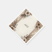 Fall Wood Paperie Gerecycelt Papier Brautparty Serviette (Ecke)