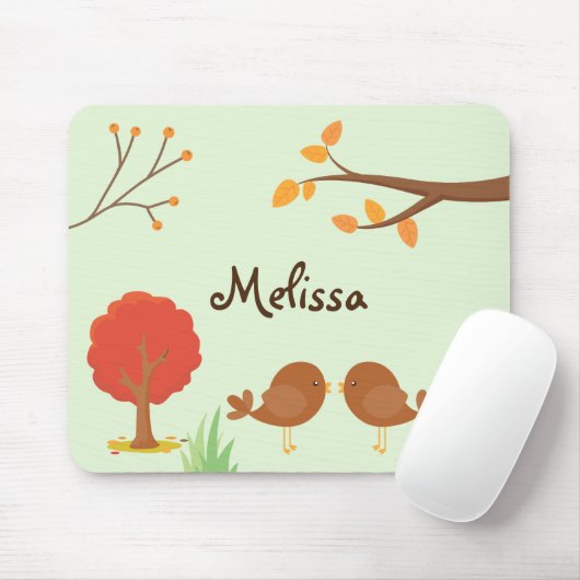 Fall Woodland Animal Delight Mousepad (Mit Mouse)
