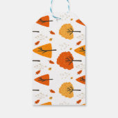 Fall Woodland Animal Favor Tag Geschenkanhänger (Rückseite)