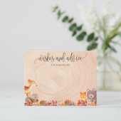 Fall Woodland Animals Babyduschkarte Postkarte (Stehend Vorderseite)