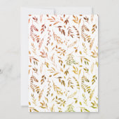 Fall Woodland Animals Boho Baby Dusche Einladung (Rückseite)