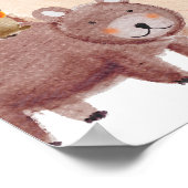 Fall Woodland Animals Kinderdusche Begrüßungszeich Poster (Ecke)