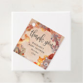 Fall Woodland Animals Kinderdusche Danke Geschenkanhänger (Beispiel)