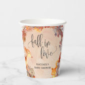 Fall Woodland Animals Kinderdusche Personalisiert Pappbecher (Rückseite)