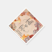 Fall Woodland Animals Kinderdusche Personalisiert Serviette (Ecke)