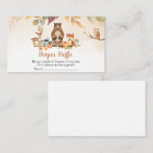 Fall Woodland Babydusche Windelwindeln Visitenkarte (Vorne/Hinten)