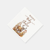 Fall Woodland Deer Baby Dusche Serviette (Ecke)