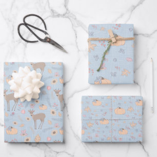 Fall Woodland Deer Geschenkpapier Set