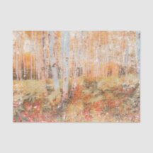 Fall Woodland Fern Forest Birch belastete Bäume
