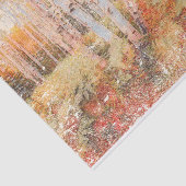 Fall Woodland Fern Forest Birch belastete Bäume Seidenpapier (Ausschnitt)