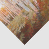 Fall Woodland Fern Forest Birch Trees Art Seidenpapier (Ausschnitt)