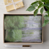Fall Woodland Fern Green Forest Birch Trees Art Seidenpapier (Geschenk)