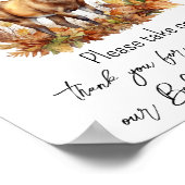 Fall Woodland Hirschtierwald Wasserfarbenfavoriten Poster (Ecke)