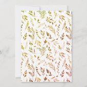 Fall Woodland Little Pumpkin Baby Dusche Dankeskarte (Rückseite)