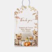 Fall Woodland Little Pumpkin Baby Dusche Geschenkanhänger (Vorderseite)