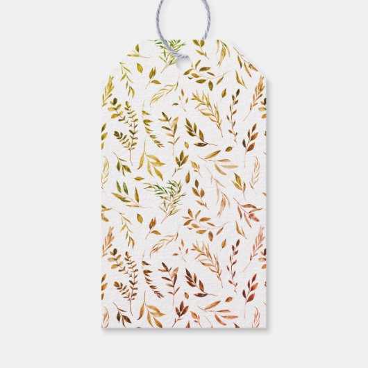 Fall Woodland Little Pumpkin Baby Dusche Geschenkanhänger (Rückseite)