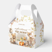 Fall Woodland Little Pumpkin Baby Dusche Geschenkschachtel (Rückseite)