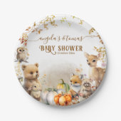 Fall Woodland Little Pumpkin Baby Dusche Pappteller (Vorderseite)