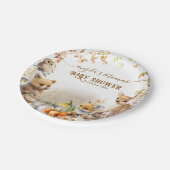 Fall Woodland Little Pumpkin Baby Dusche Pappteller (Schrägansicht)