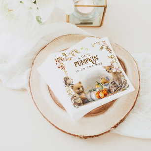 Fall Woodland Little Pumpkin Baby Dusche Serviette