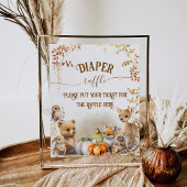 Fall Woodland Little Pumpkin Baby Dusche Winzer Poster